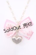 metamorphose / リボンハートネックレス  ピンク×ゴールド O-25-12-04-1064-ME-AC-OW-OS