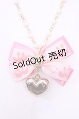 metamorphose / リボンハートネックレス  ピンク×ゴールド O-25-12-04-1064-ME-AC-OW-OS