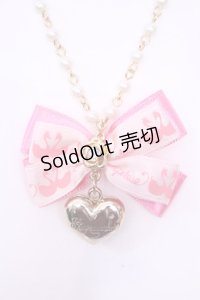 metamorphose / リボンハートネックレス  ピンク×ゴールド O-25-12-04-1064-ME-AC-OW-OS