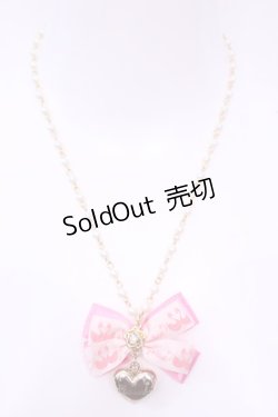 画像2: metamorphose / リボンハートネックレス  ピンク×ゴールド O-25-12-04-1064-ME-AC-OW-OS