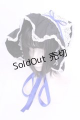 BABY,THE STARS SHINE BRIGHT / うさみみボンネット  クロ×シロ×アオ O-25-12-04-1066-BA-AC-OW-ZT305