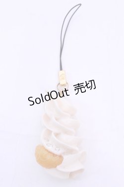 画像1: Q-pot. / Orange Whip Strap　ストラップ  オフホワイト×オレンジ O-25-12-04-1009-QP-ZA-OW-OS