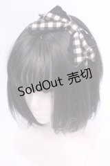 Angelic Pretty / はしごレースチェックリボンカチューシャ  ベージュ O-25-12-04-1069-AP-AC-OW-ZT1209D