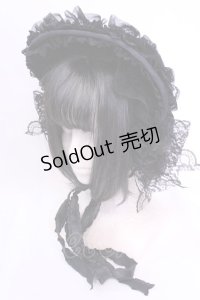 Triple fortune / レースボンネット  ブラック O-25-12-04-1071-EL-AC-OW-OS