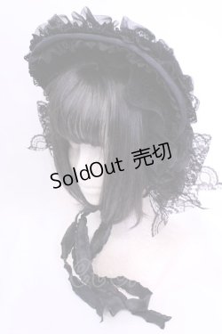 画像1: Triple fortune / レースボンネット  ブラック O-25-12-04-1071-EL-AC-OW-OS
