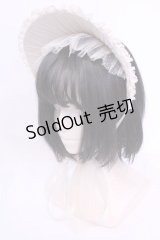 妹科手作工作屋 / ドットチュールハーフボンネット  キナリ O-25-12-04-1072-LO-AC-OW-OS