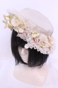 private square / フラワーコサージュキャノティエ  ベージュ O-25-12-04-1074-EL-AC-OW-OS