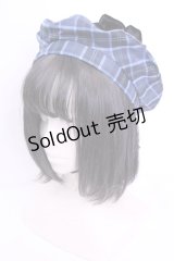 axes femme kawaii / タータンチェックベレー帽  アオ O-25-12-04-1076-AX-AC-OW-OS
