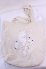 PINK HOUSE / さざ波とねこプリントバッグ  エクリュ O-25-12-04-1078-LO-BG-OW-OS