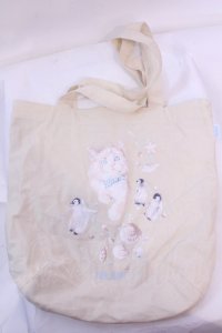 PINK HOUSE / さざ波とねこプリントバッグ  エクリュ O-25-12-04-1078-LO-BG-OW-OS