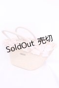 LIZ LISA / リボン配色カゴバッグ  ナチュラル×ピンク O-25-12-04-1086-LO-BG-OW-OS