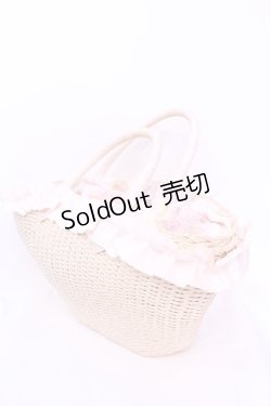 画像2: LIZ LISA / リボン配色カゴバッグ  ナチュラル×ピンク O-25-12-04-1086-LO-BG-OW-OS