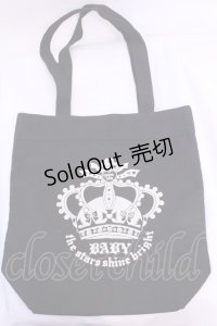 BABY,THE STARS SHINE BRIGHT / 王冠ptトートバッグ  クロ O-25-12-04-1087-BA-BG-OW-OS