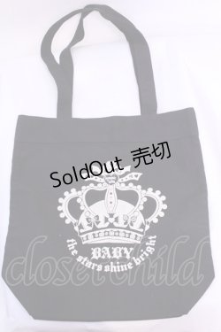 画像1: BABY,THE STARS SHINE BRIGHT / 王冠ptトートバッグ  クロ O-25-12-04-1087-BA-BG-OW-OS