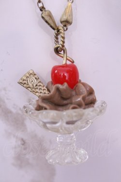 画像1: Q-pot. / チェリーチョコレートサンデーネックレス  チョコレート O-25-12-04-1012-QP-AC-OW-OS