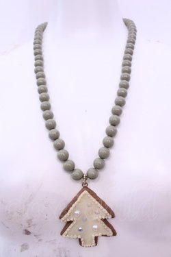 画像2: Q-pot. / スノーツリーシュガークッキーネックレス  グリーン×アイボリー O-25-12-04-1015-QP-AC-OW-OS