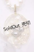 Q-pot. / ミッキーマウス/メルティーアラザンネックレス  クリア×オフシロ O-25-12-04-1016-QP-AC-OW-OS