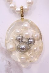 Q-pot. / ミッキーマウス/メルティーアラザンネックレス  クリア×オフシロ O-25-12-04-1016-QP-AC-OW-OS