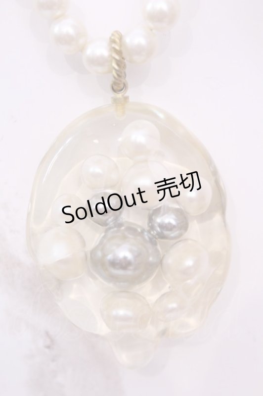 画像1: Q-pot. / ミッキーマウス/メルティーアラザンネックレス  クリア×オフシロ O-25-12-04-1016-QP-AC-OW-OS (1)