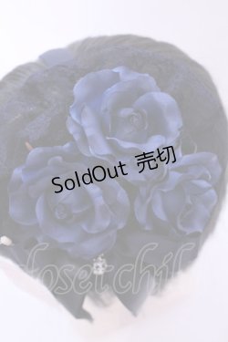 画像2: metamorphose / レースフリルカチューシャ  クロ×アオ O-25-12-04-1021-ME-AC-OW-OS