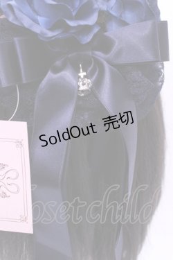 画像3: metamorphose / レースフリルカチューシャ  クロ×アオ O-25-12-04-1021-ME-AC-OW-OS