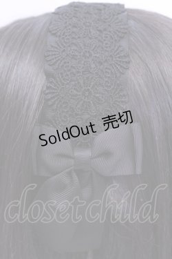 画像2: m petit by misako / レースリボンカチューシャ  クロ O-25-12-04-1026-LO-AC-OW-OS