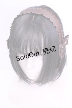 画像1: m petit by misako / AMPLリボンカチューシャ  ブラウン O-25-12-04-1029-LO-AC-OW-ZT271