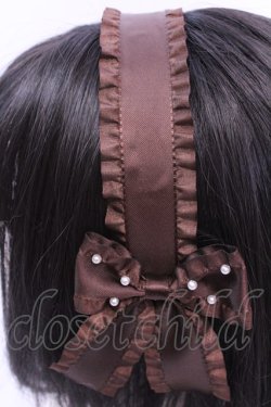 画像2: m petit by misako / AMPLリボンカチューシャ  ブラウン O-25-12-04-1029-LO-AC-OW-OS