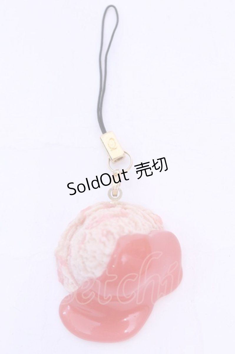 画像1: Q-pot. / Sauced StrawberryMilk Ice Creamストラップ  ストロベリー O-25-12-04-1003-QP-ZA-OW-OS (1)