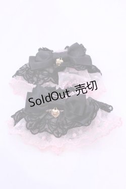 画像1: Angelic Pretty / ハートチャーム配色お袖とめ  クロ×ピンク O-25-12-04-1038-AP-ZA-OW-OS