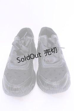 画像2: m petit by misako / ハートチュールスニーカー LL クロ O-25-12-04-1042-LO-SH-OW-OS