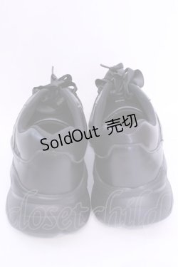 画像3: m petit by misako / ハートチュールスニーカー LL クロ O-25-12-04-1042-LO-SH-OW-OS