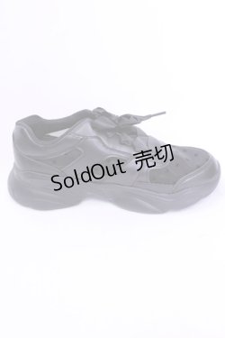 画像5: m petit by misako / ハートチュールスニーカー LL クロ O-25-12-04-1042-LO-SH-OW-OS