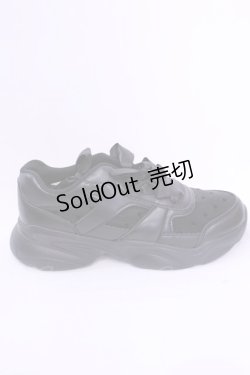 画像7: m petit by misako / ハートチュールスニーカー LL クロ O-25-12-04-1042-LO-SH-OW-OS