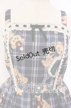 画像2: axes femme Kawaii / ロイヤルベアーズ柄ジャンスカ  ネイビー O-25-12-04-064-AX-OP-IG-OS