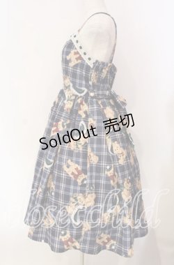 画像3: axes femme Kawaii / ロイヤルベアーズ柄ジャンスカ  ネイビー O-25-12-04-064-AX-OP-IG-OS