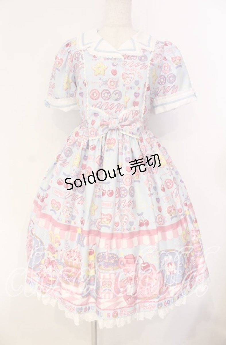 画像1: Angelic Pretty / Toy's Donut Dinerワンピース  サックス O-25-12-04-068-AP-OP-IG-OS (1)