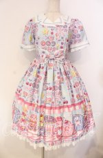画像1: Angelic Pretty / Toy's Donut Dinerワンピース  サックス O-25-12-04-068-AP-OP-IG-OS (1)