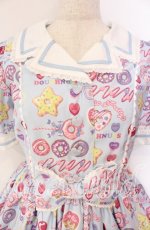画像2: Angelic Pretty / Toy's Donut Dinerワンピース  サックス O-25-12-04-068-AP-OP-IG-OS (2)