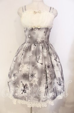 画像1: Innocent World / クリスタルワンダーランドチュールレースジャンパースカート  グレー O-25-12-04-070-IW-OP-IG-OS