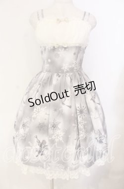 画像1: Innocent World / クリスタルワンダーランドチュールレースジャンパースカート  グレー O-25-12-04-070-IW-OP-IG-OS