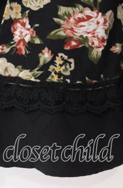 画像2: axes femme / 花柄パッチワークスカート M クロ O-25-12-04-008-AX-SK-OW-OS