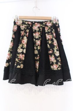 画像3: axes femme / 花柄パッチワークスカート M クロ O-25-12-04-008-AX-SK-OW-OS