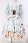 画像1: Royal Princess Alice / 関西モデルズ＆城咲ロンドン コラボTeddy Bears Dinerワンピース  サックス O-25-12-04-074-LO-OP-IG-OS (1)
