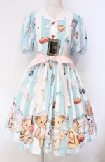 画像1: Royal Princess Alice / 関西モデルズ＆城咲ロンドン コラボTeddy Bears Dinerワンピース  サックス O-25-12-04-074-LO-OP-IG-OS (1)