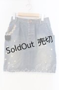 Franche Lippee / ねこモチーフ付きデニムスカート S ブルー O-25-12-04-009-LO-SK-OW-OS