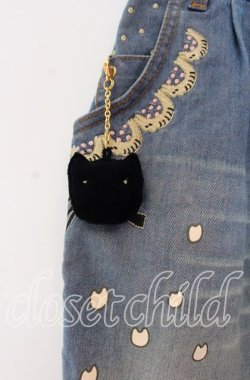 画像2: Franche Lippee / ねこモチーフ付きデニムスカート S ブルー O-25-12-04-009-LO-SK-OW-OS