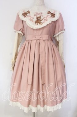 画像1: Sing A Lullaby For You【海外ロリィタ】 / くまさん刺繍ワンピース  ピンク O-25-12-04-078-LO-OP-IG-OS