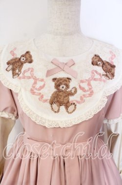 画像2: Sing A Lullaby For You【海外ロリィタ】 / くまさん刺繍ワンピース  ピンク O-25-12-04-078-LO-OP-IG-OS