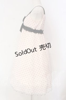 画像3: Emily Temple cute / フロッキードットチュールジャンパースカート  ピンク×クロ O-25-12-04-079-ET-OP-IG-OS